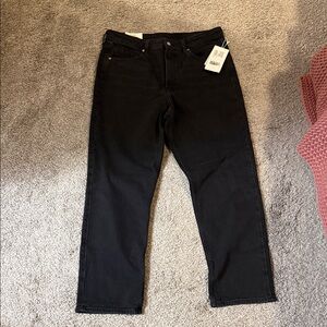 Black Straight-Leg Jeans - Classic Comfort h&m